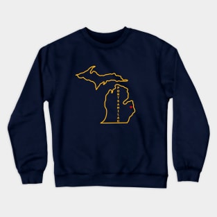 Port Sanilac MI Love (Yellow) Crewneck Sweatshirt